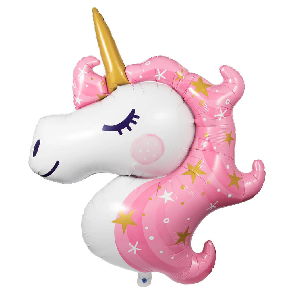 Unicorn Galaxy Unicorn Shaped Foil Balloon, 33in