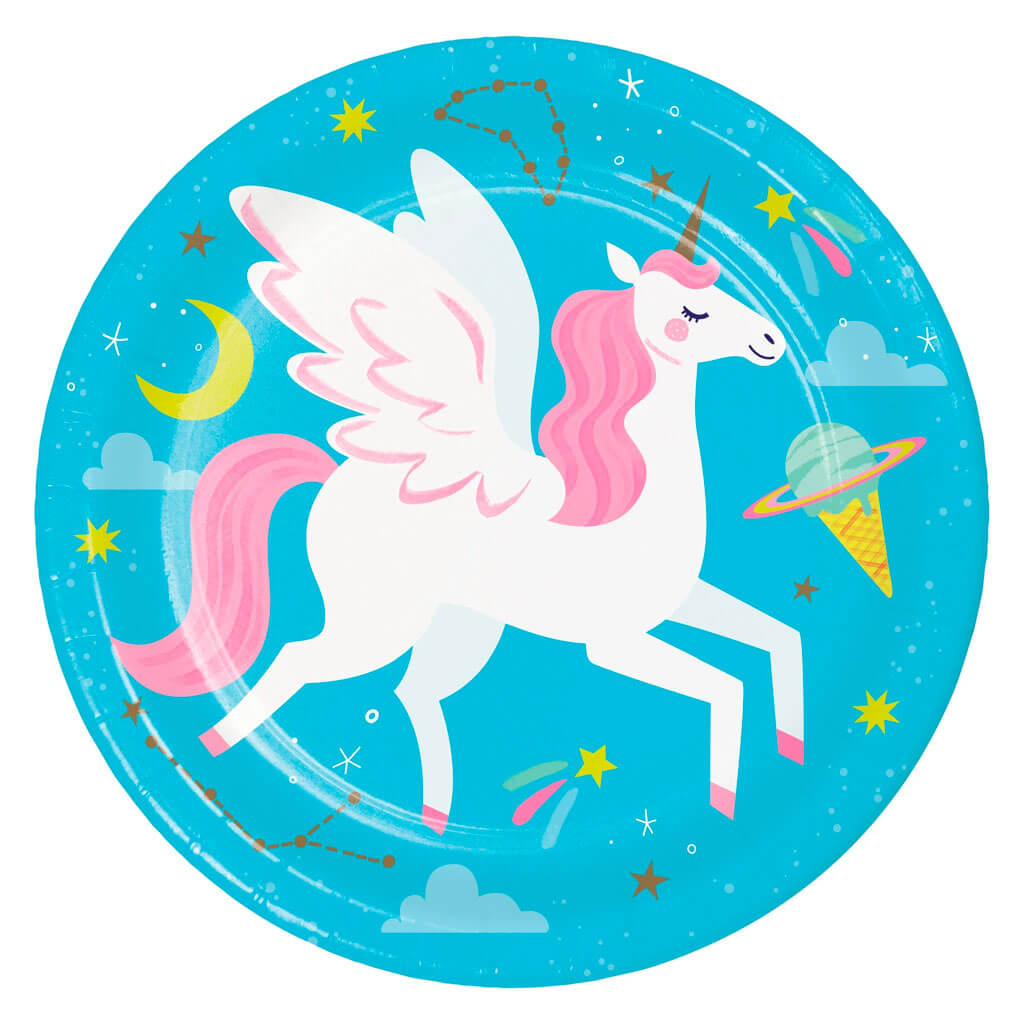 Unicorn Galaxy Lunch Plate 8ct, 7in