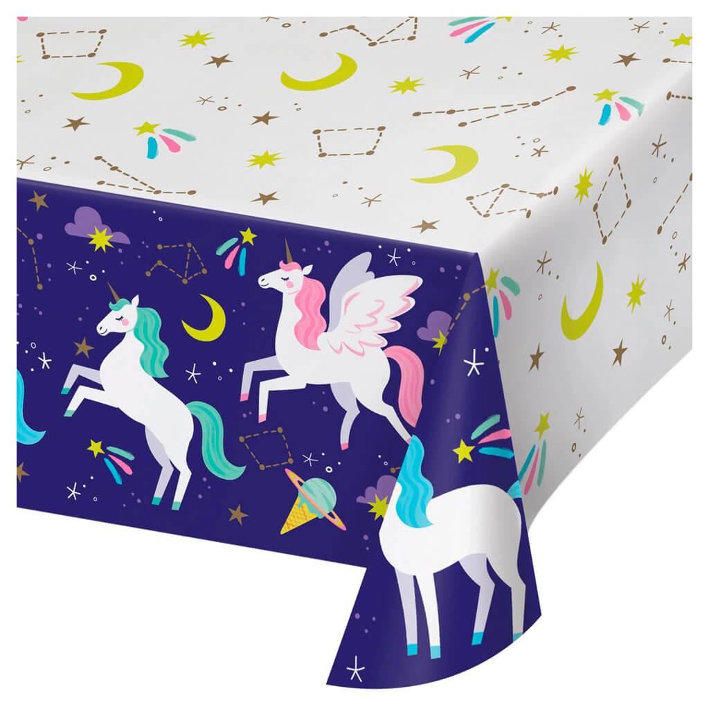 Unicorn Galaxy Paper Tablecover, 54in x 102in