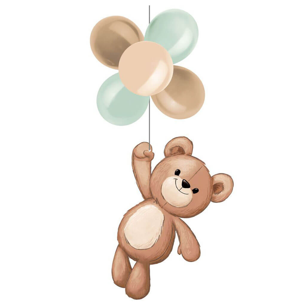 Teddy Bear Hanging Decor with Latex, 36in