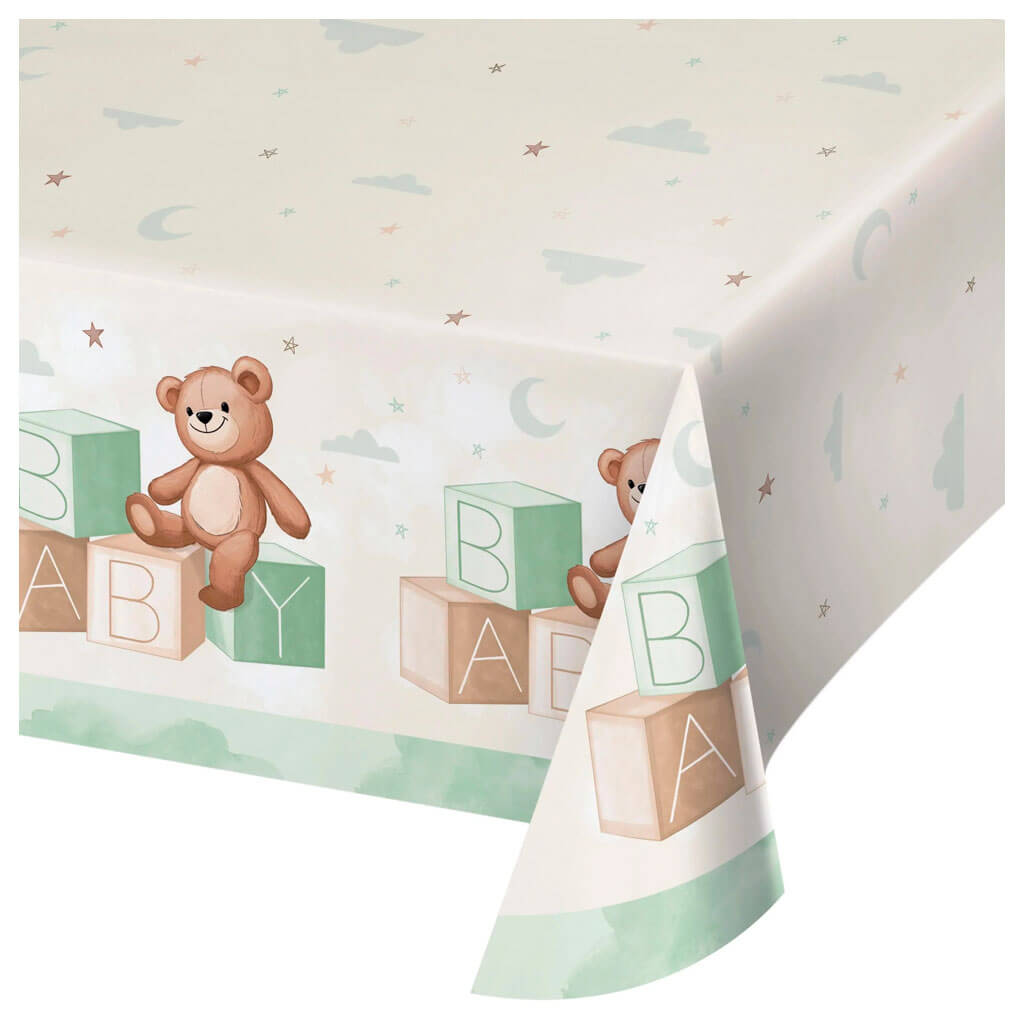 Teddy Bear Paper Tablecover, 54in x 102in