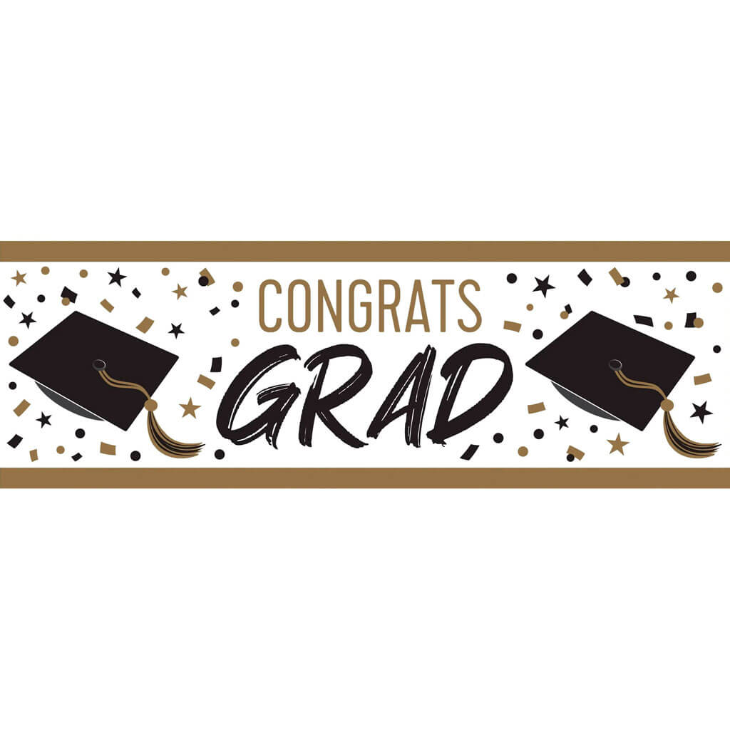 Golden Grad Giant Party Banner