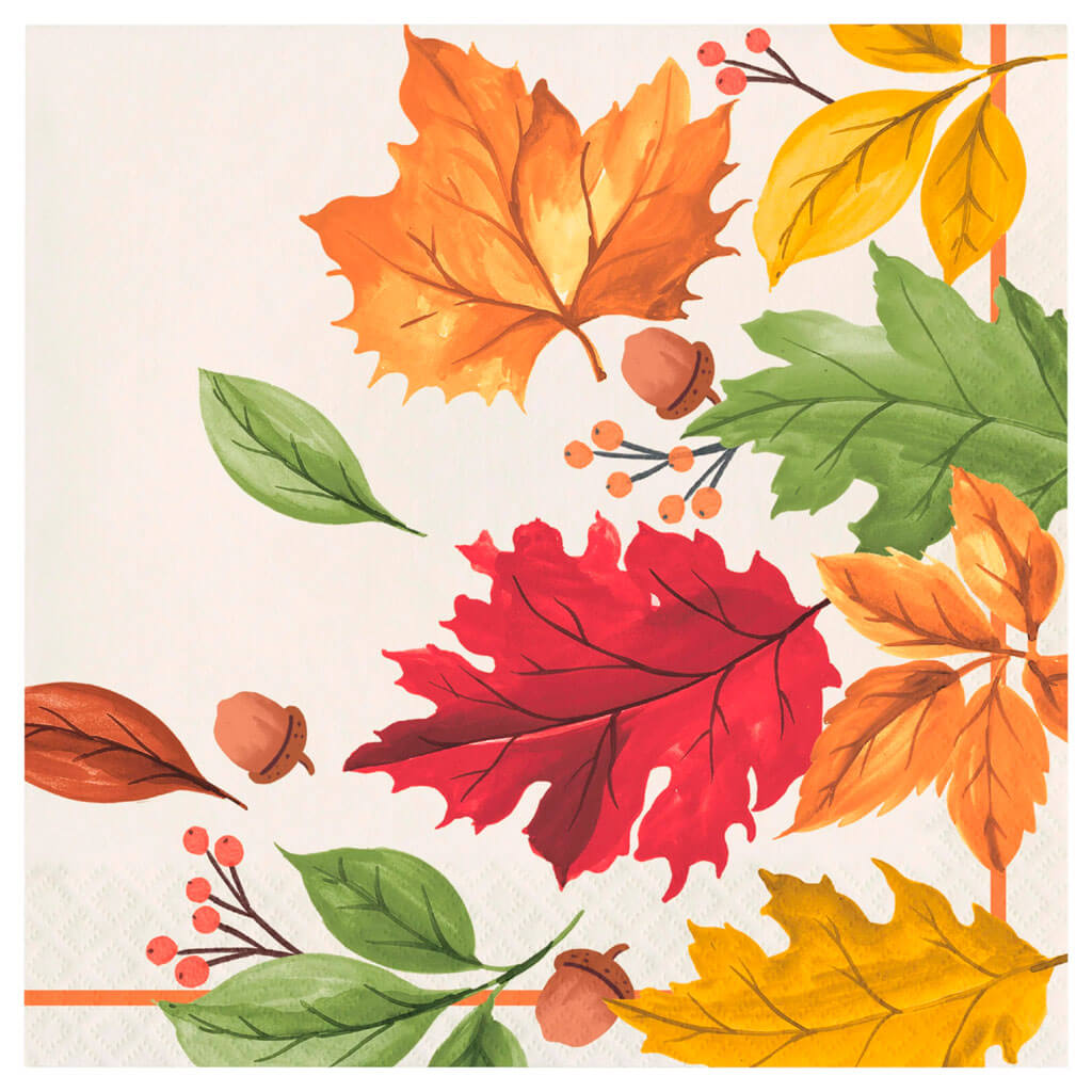 Fall Leaves Lunch Napkin 16ct, 2Ply