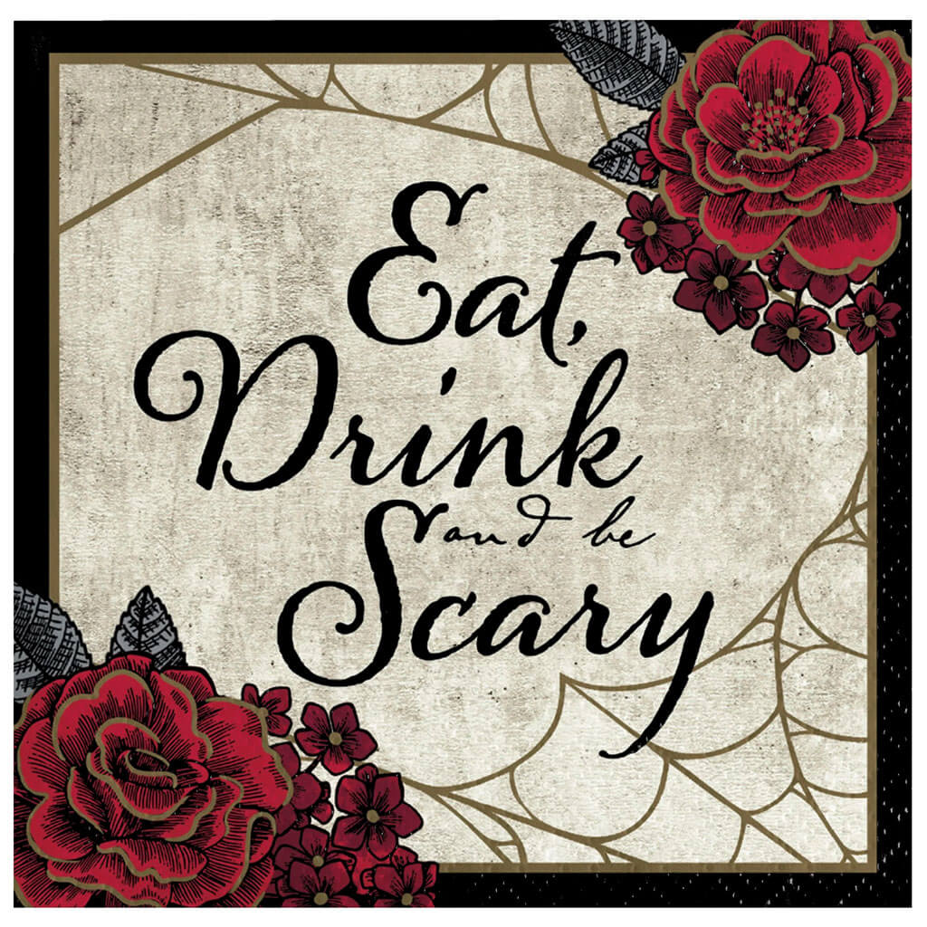 Creepy Characters Beverage Napkin 16ct, 2Ply