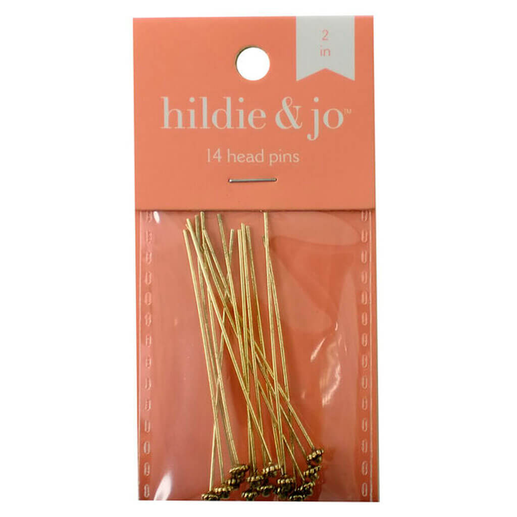 Gold Small Headpin 14pk, 2in