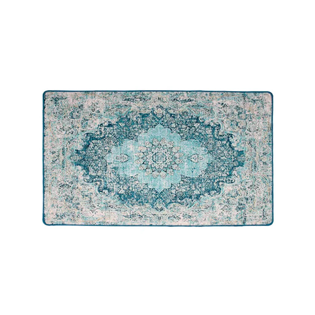 Lydia Chenille Washable Accent Mat Blue 17in x 30in