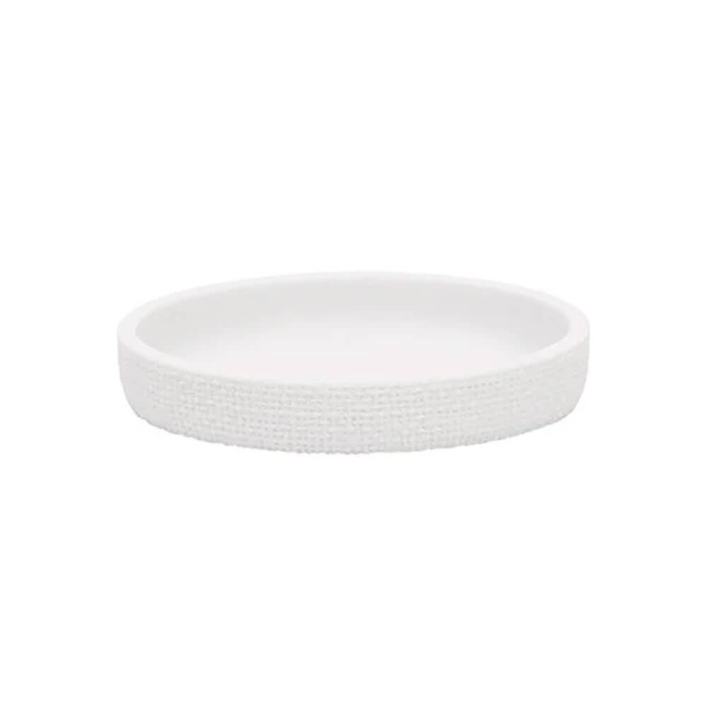 Linen Soap Dish White