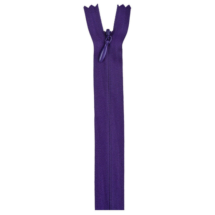 Coats & Clark Invisible Zipper 12/14in Purple