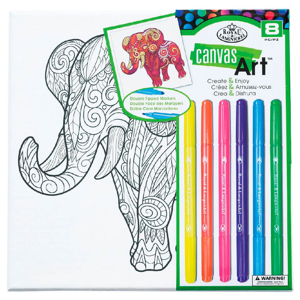 Canvas Art Marker Elephant