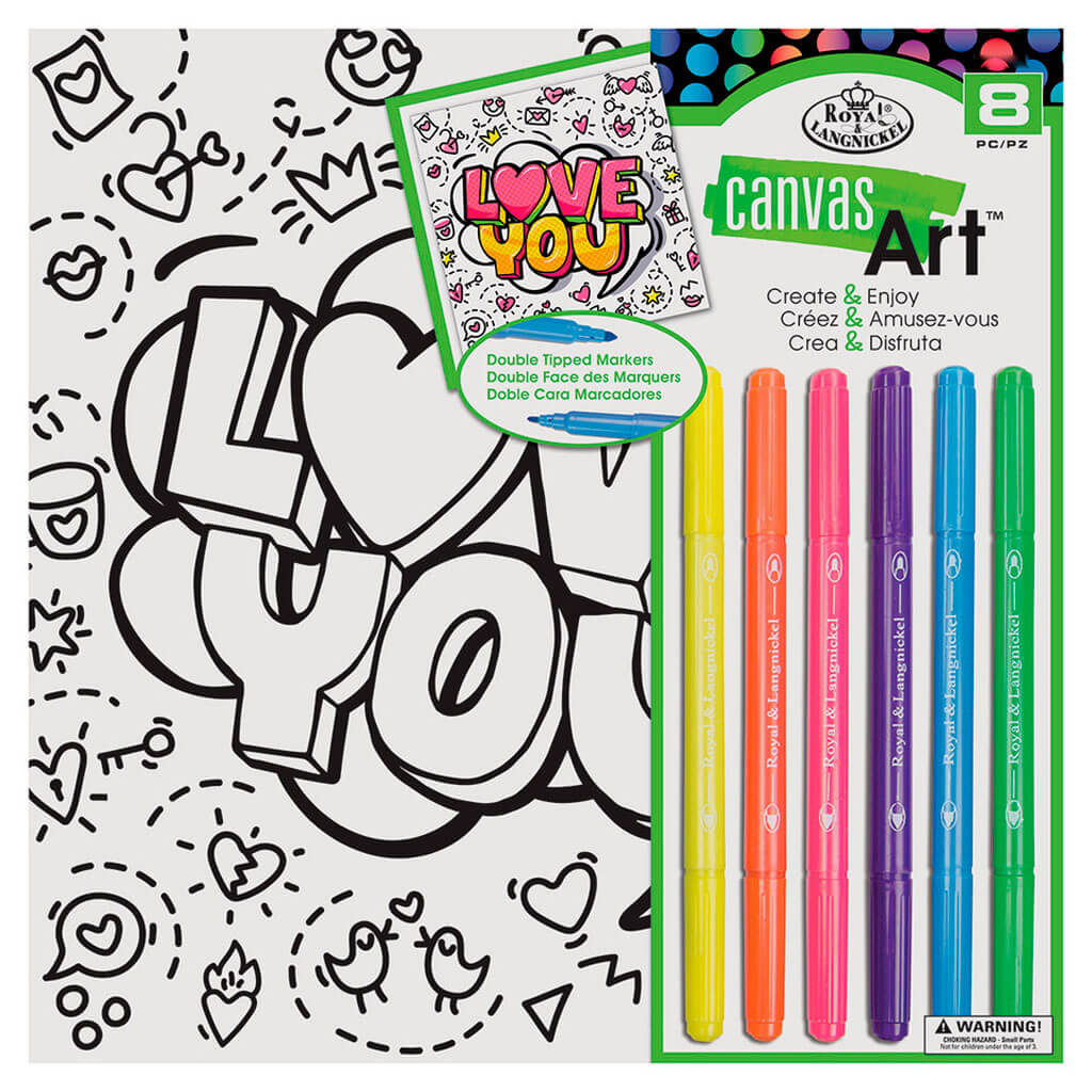 Canvas Art Marker Set Love You