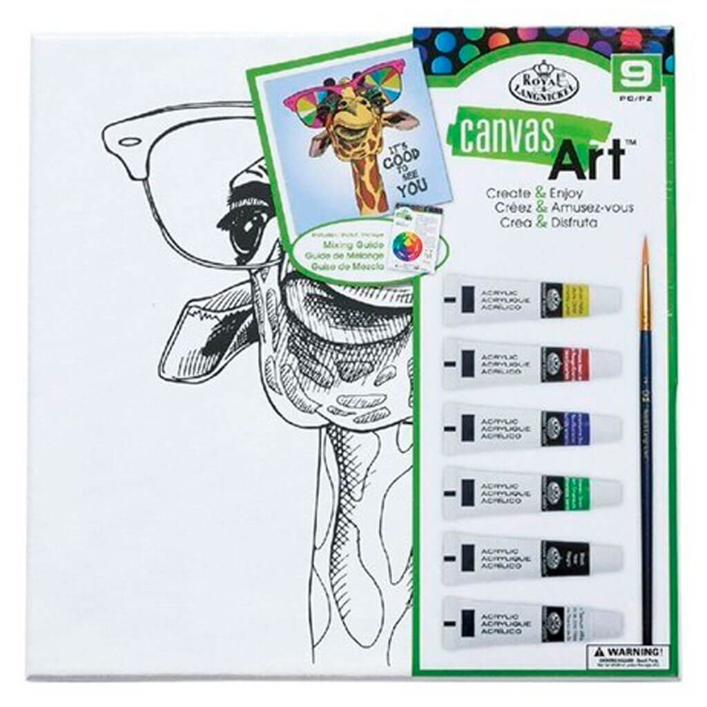 Canvas Art Painting Set Giraffe