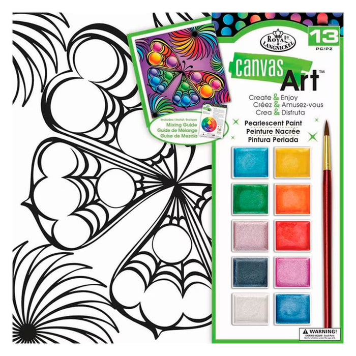 Canvas Art Pearlescent Paint Set Butterfly
