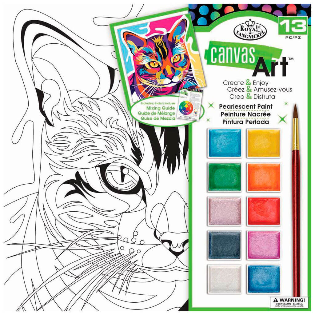 Canvas Art Pearlescent Paint Cat