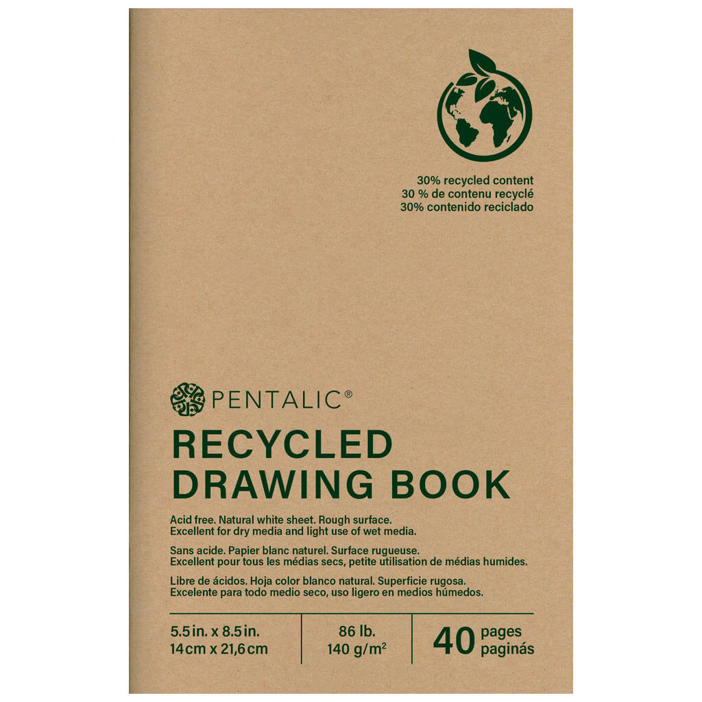 Pentalic Recycled Drawing Book 8.5in x 5.5in