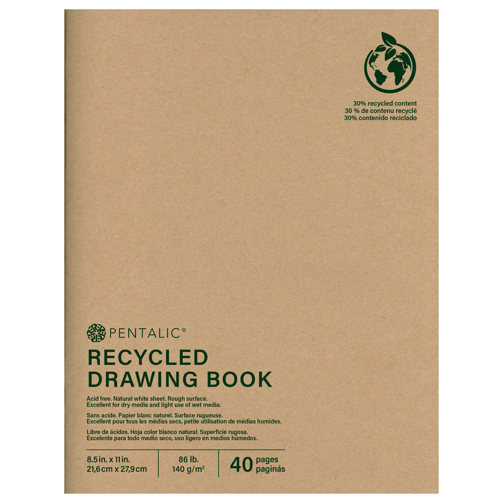 Pentalic Recycled Drawing Book 11in x 8.5in