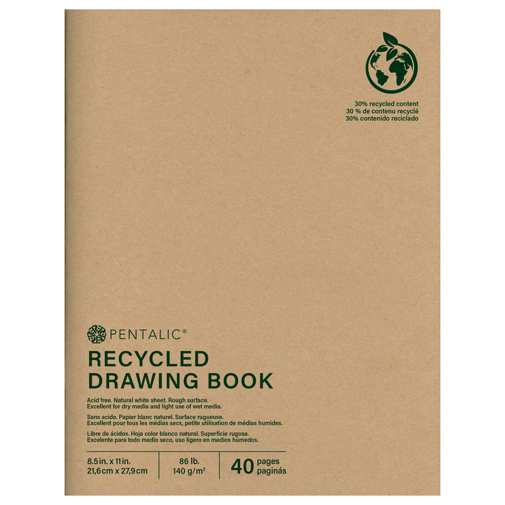 Pentalic Illustrators Sketchbook, 8-Inch by 5-Inch, White Chocolate