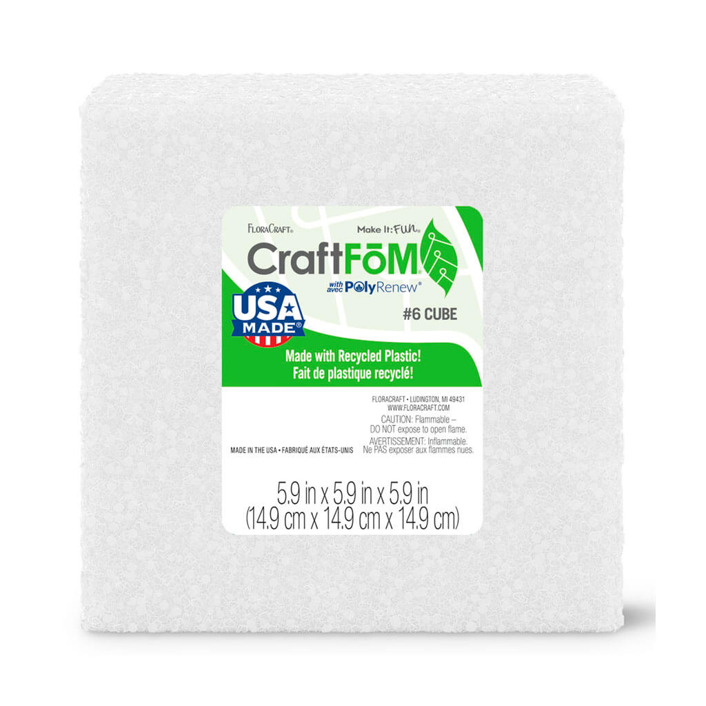 FloraCraft CraftFoam Block 5.9in x 5.9in x 5.9in