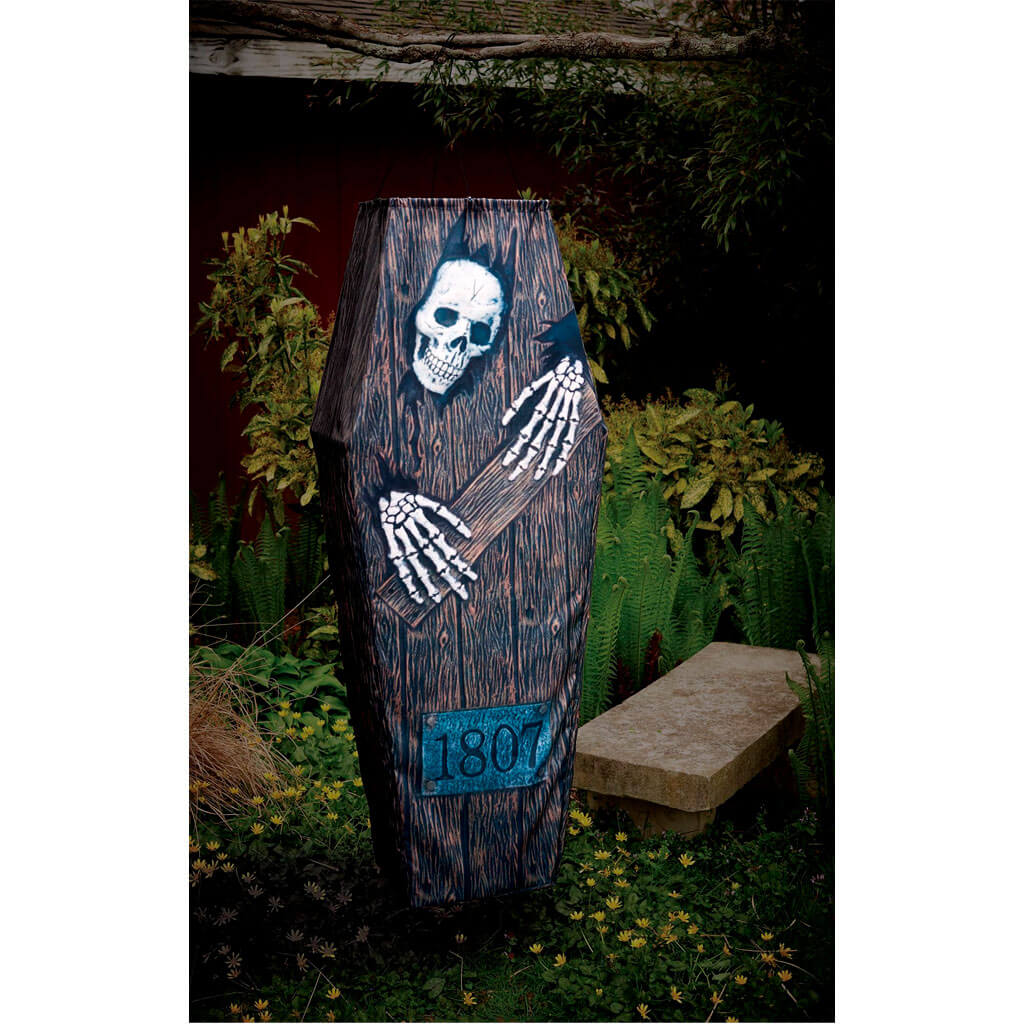 Skeleton Hanging Coffin, 5ft