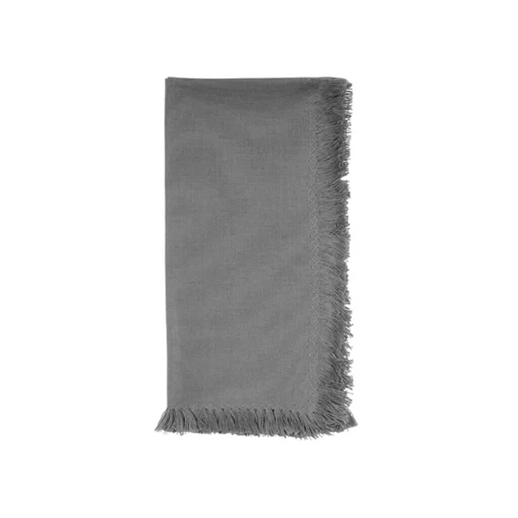 Sutton Fringe Napkin 20in x 20in, Grey