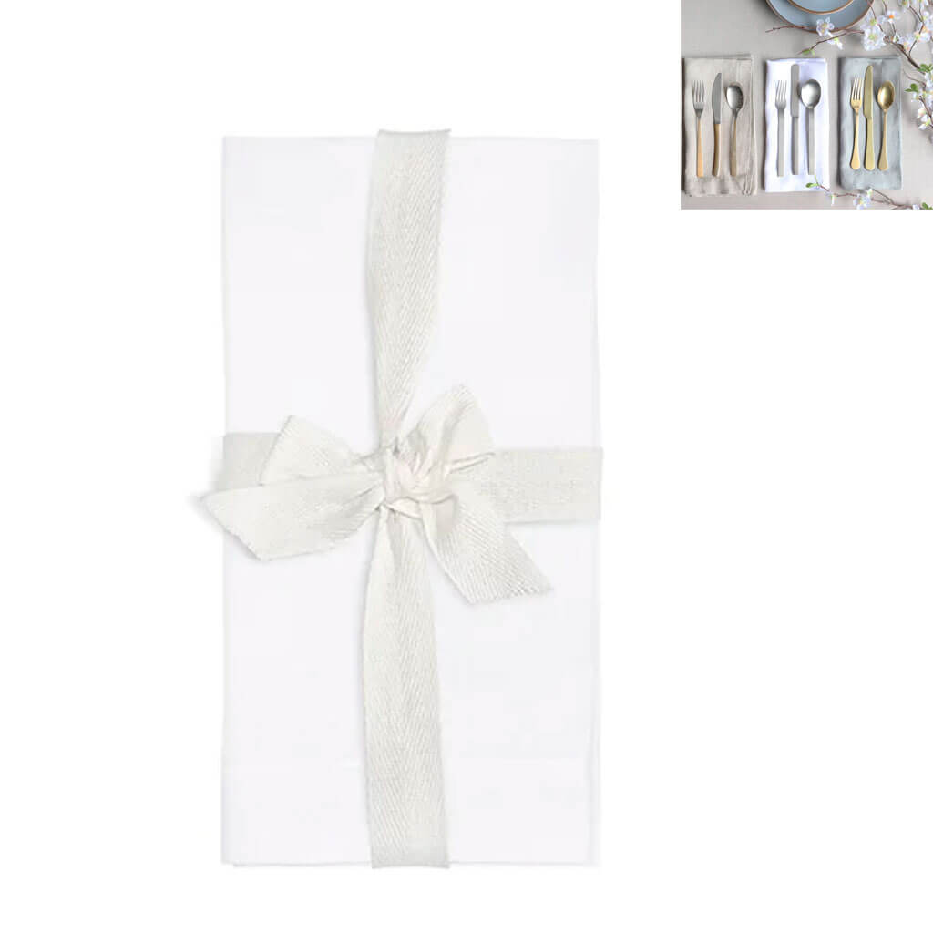 Provencal Napkin Set of 4 20in x 20in, White