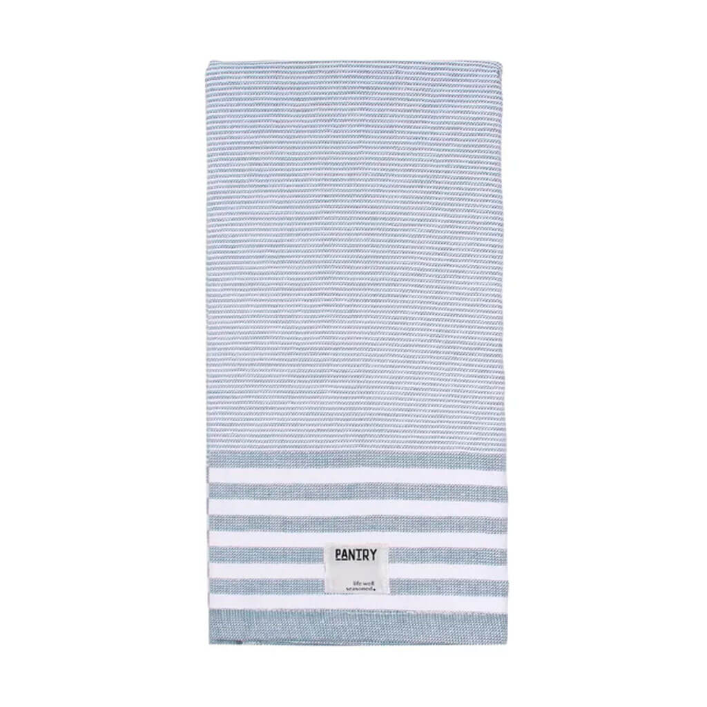 Striped Pantry Towel Set of 2 18in x 28in, Blue