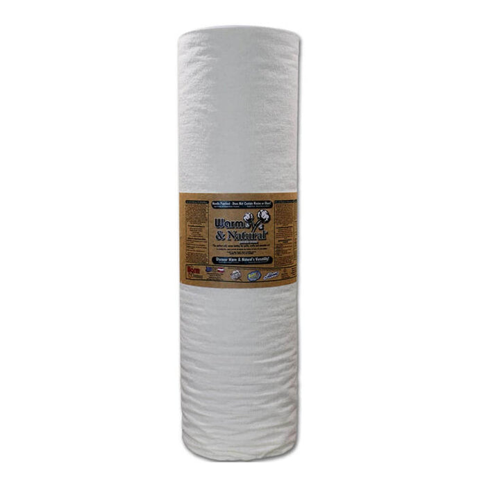 Warm & Natural Cotton Quilt Batting Queen, 90in
