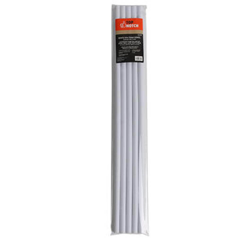 White Eva 15mm Foam Dowels, 5pk