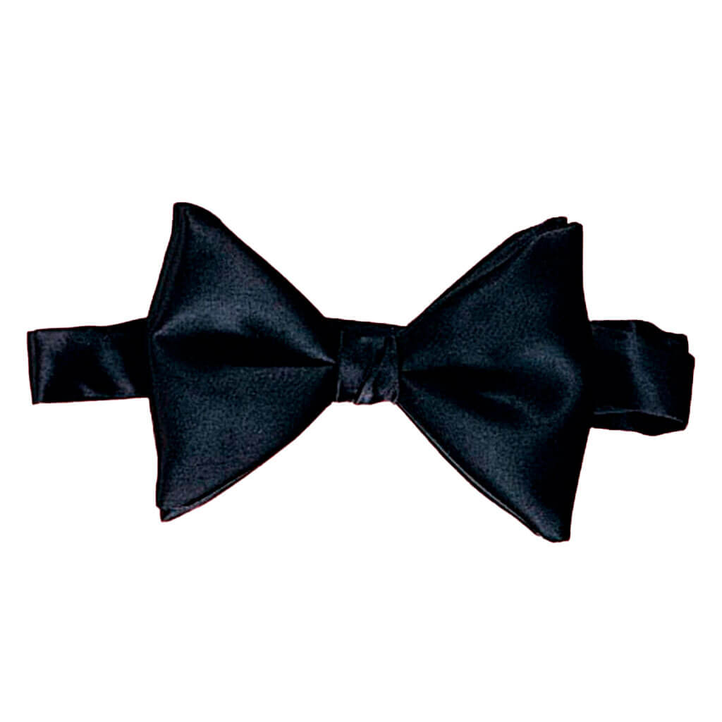 Black Satin Bow Tie