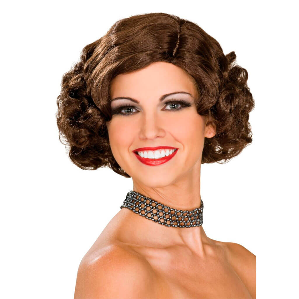 Brown Flapper Wig