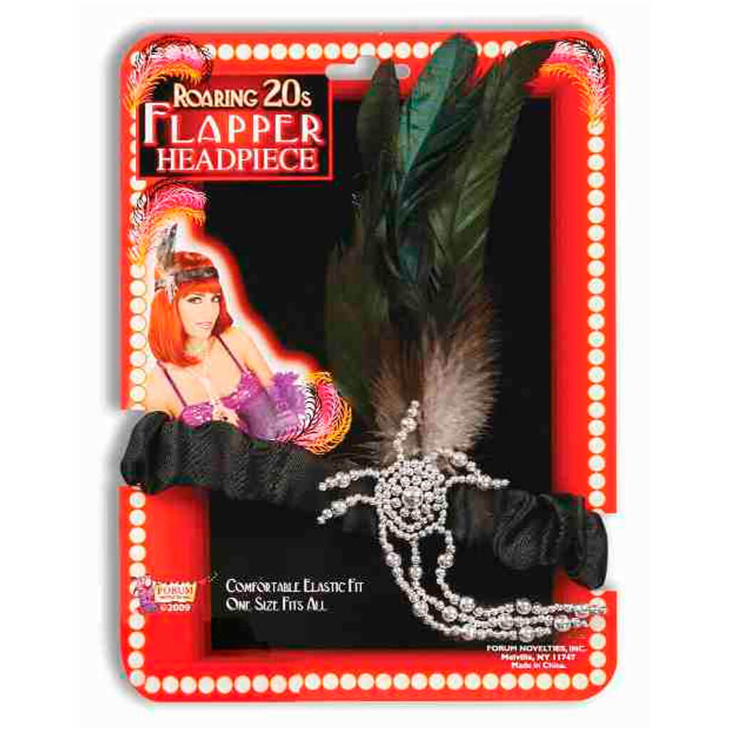 Charleston Flapper Headpiece Black