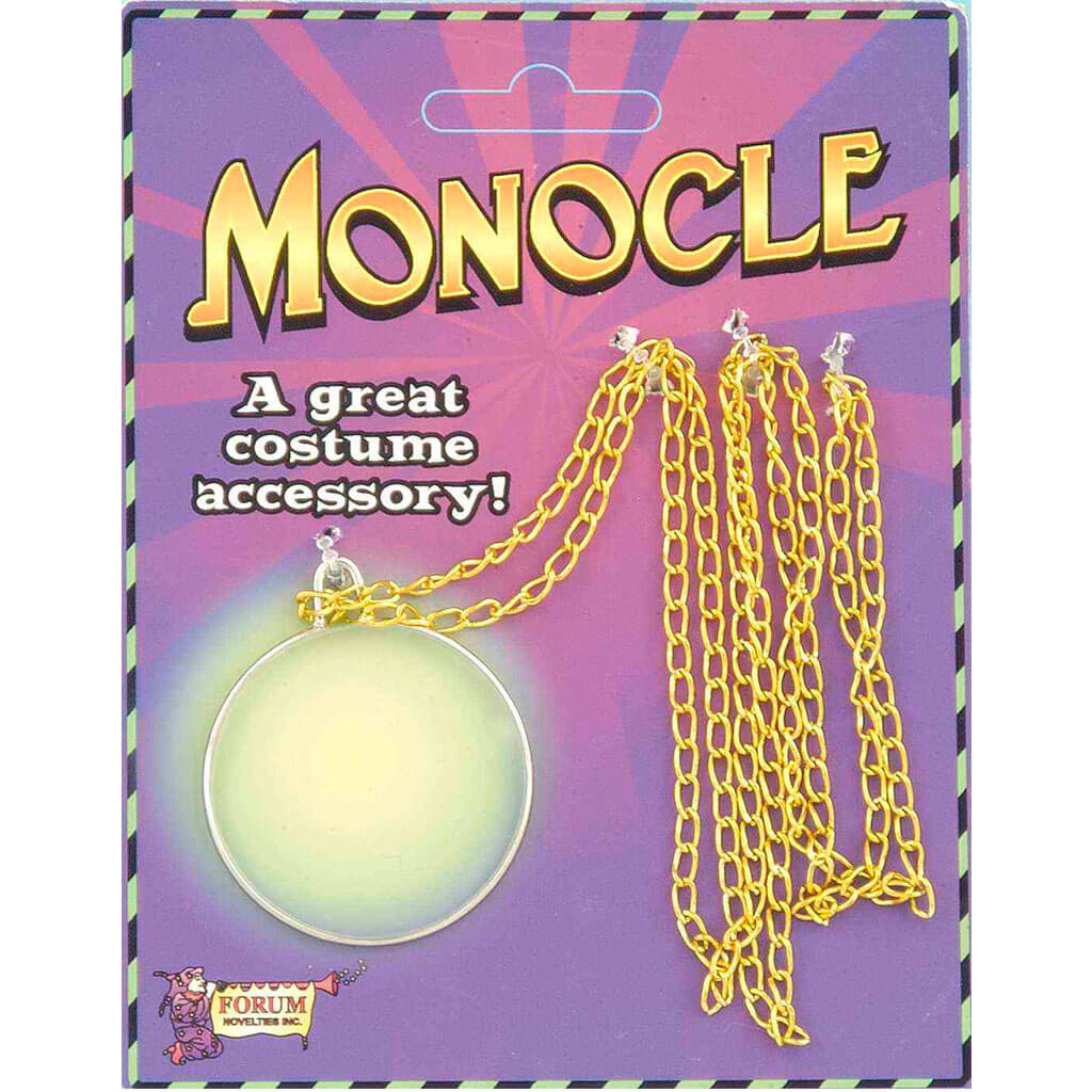 Monocle with Gold Chain