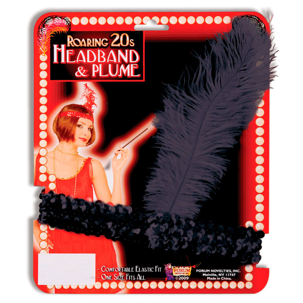 Flapper Headband Black