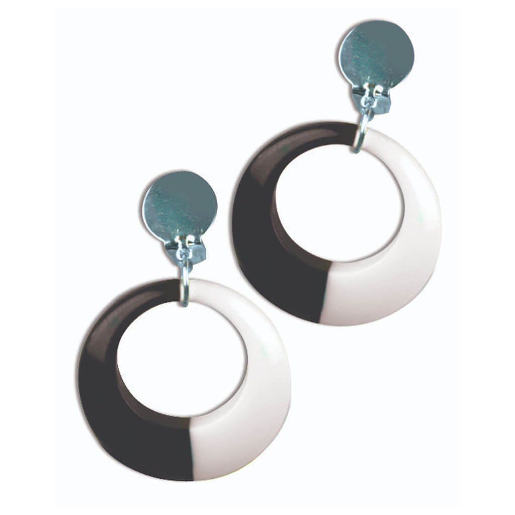 Black &amp; White Mod Earrings