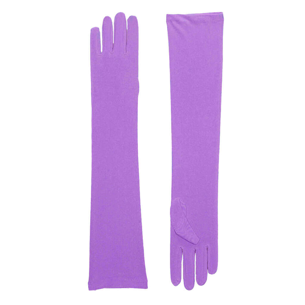 Long Nylon Gloves Purple