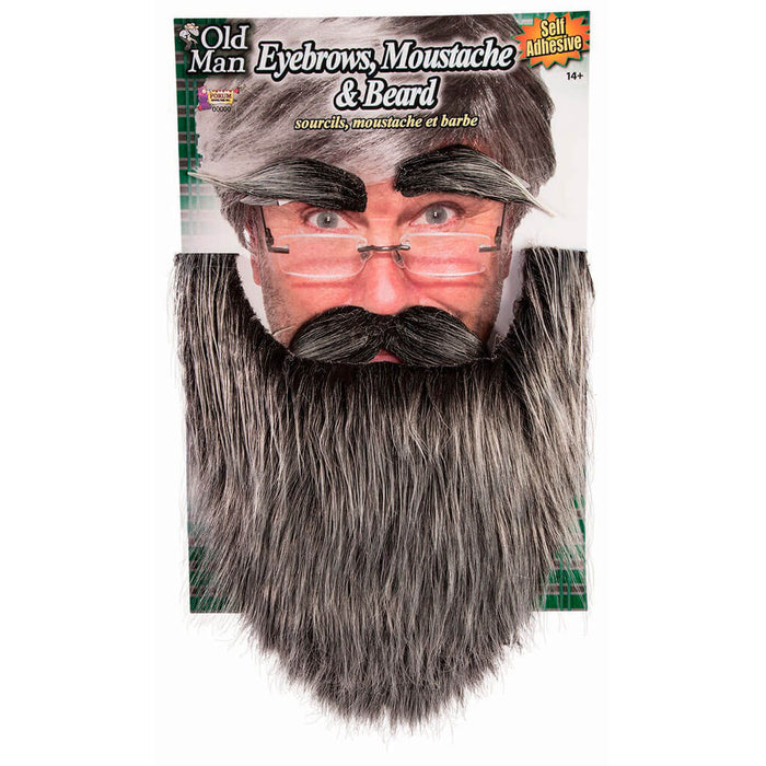 Salt & Pepper Beard, Moustace, Brow