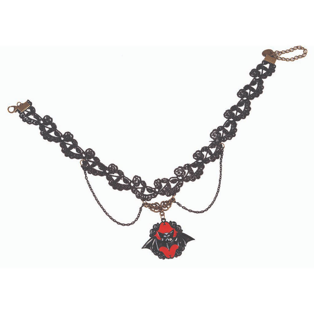 Vampire Necklace Bat