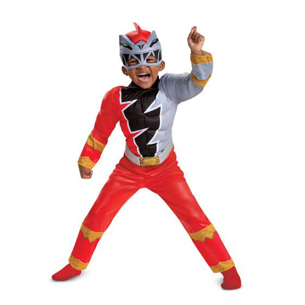 Red Ranger Dino Fury Muscle Toddler Costume