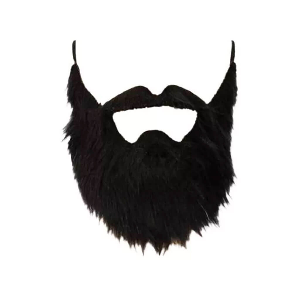 Fake Beard and Mustache Black