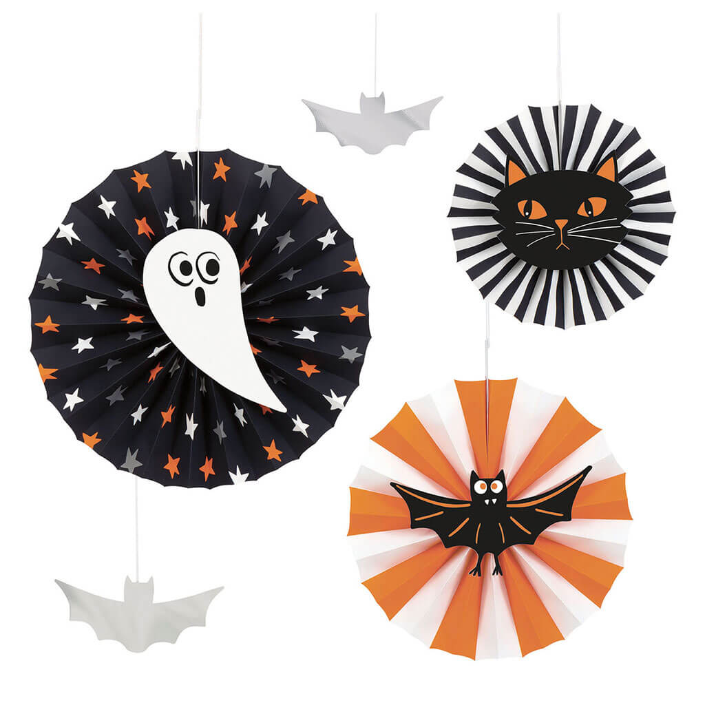 Bats and Boo Hanging Decoration Kit 5pcs