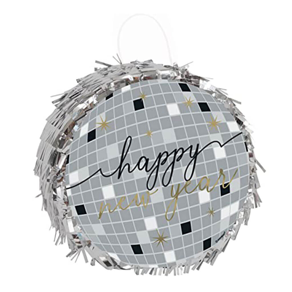 Happy New Year Disco Ball Mini Pinata