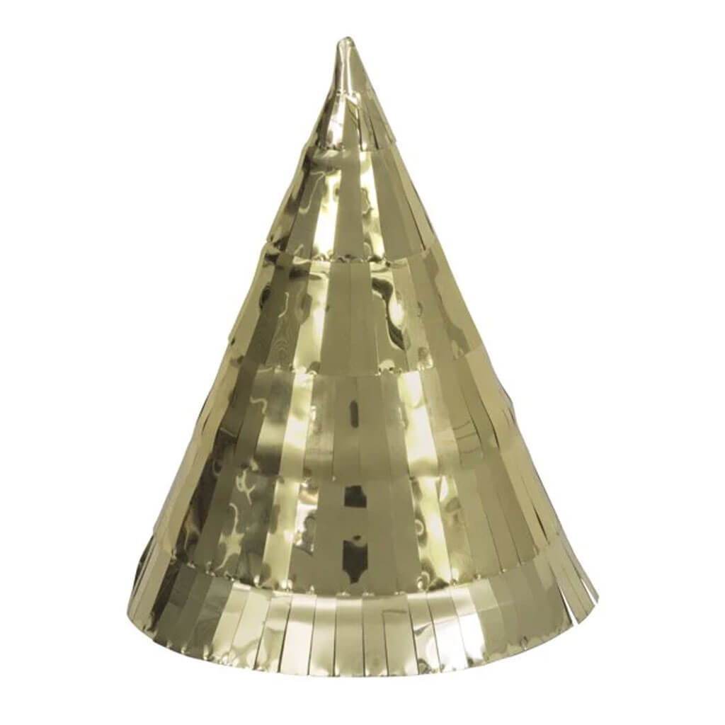 Mini Gold Foil Fringe Party Hat