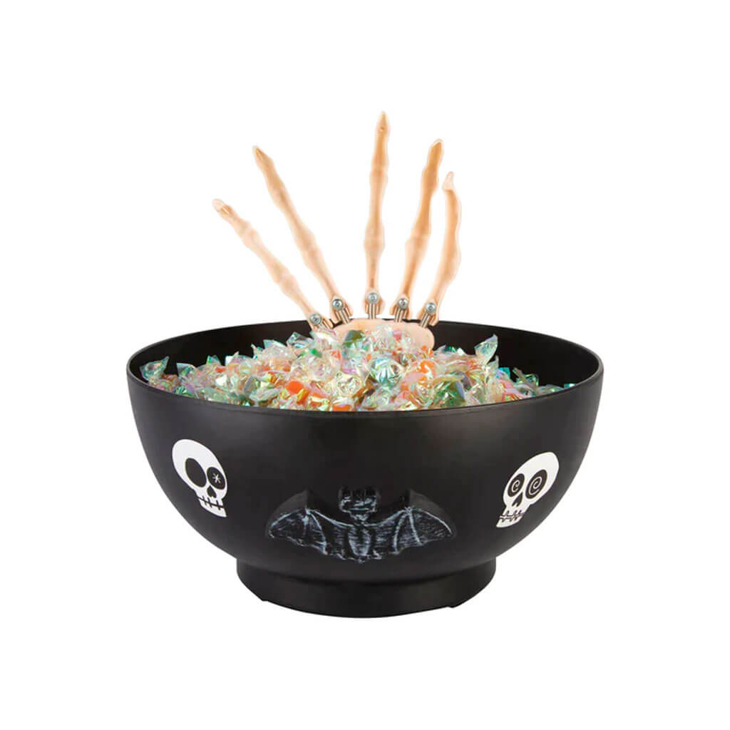 Animated Candy Bowl Wiggly Skeleton Hand
