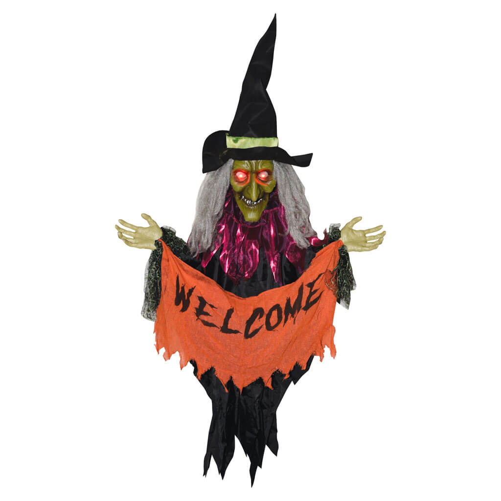 Hanging Witch with Banner, 53in