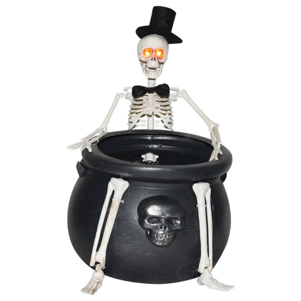 Skeleton in Candy Cauldron, 10in