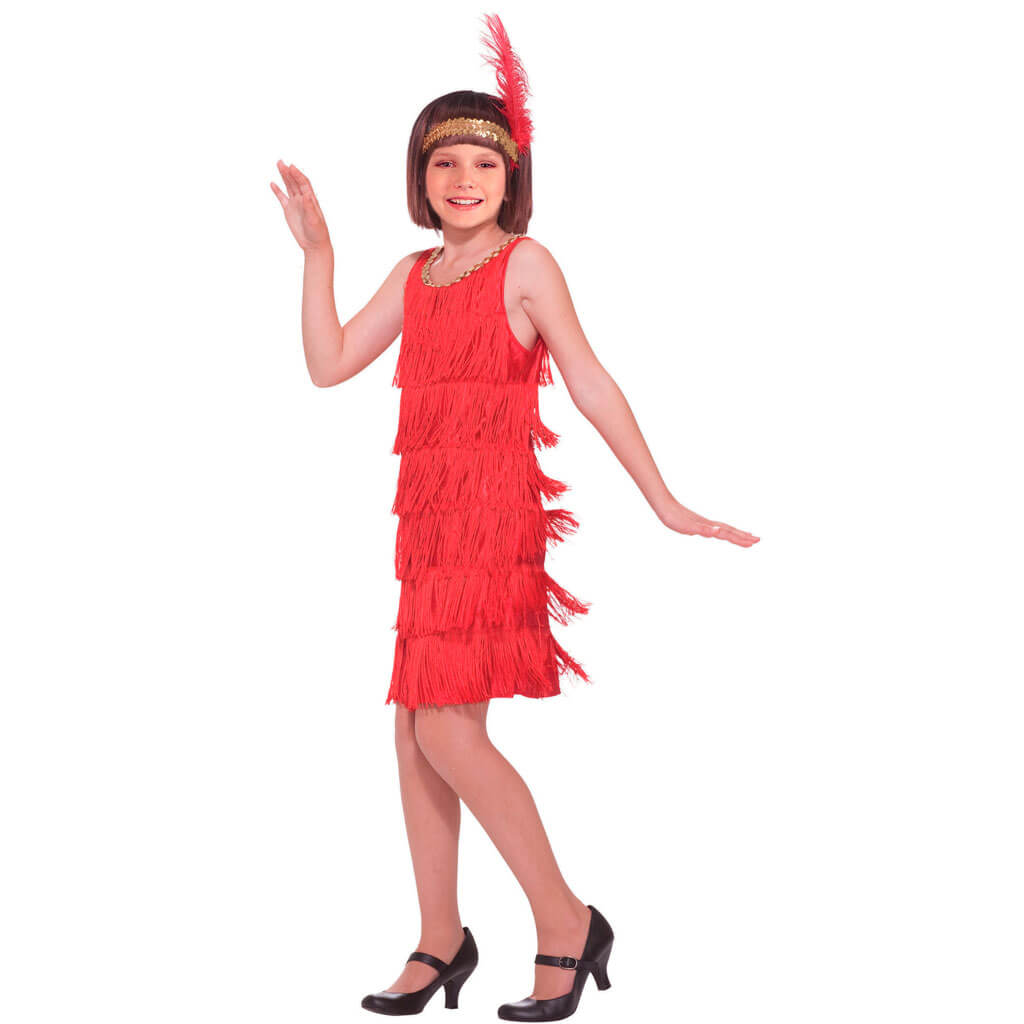 Red Flapper Child Costume, Small 4 to 6