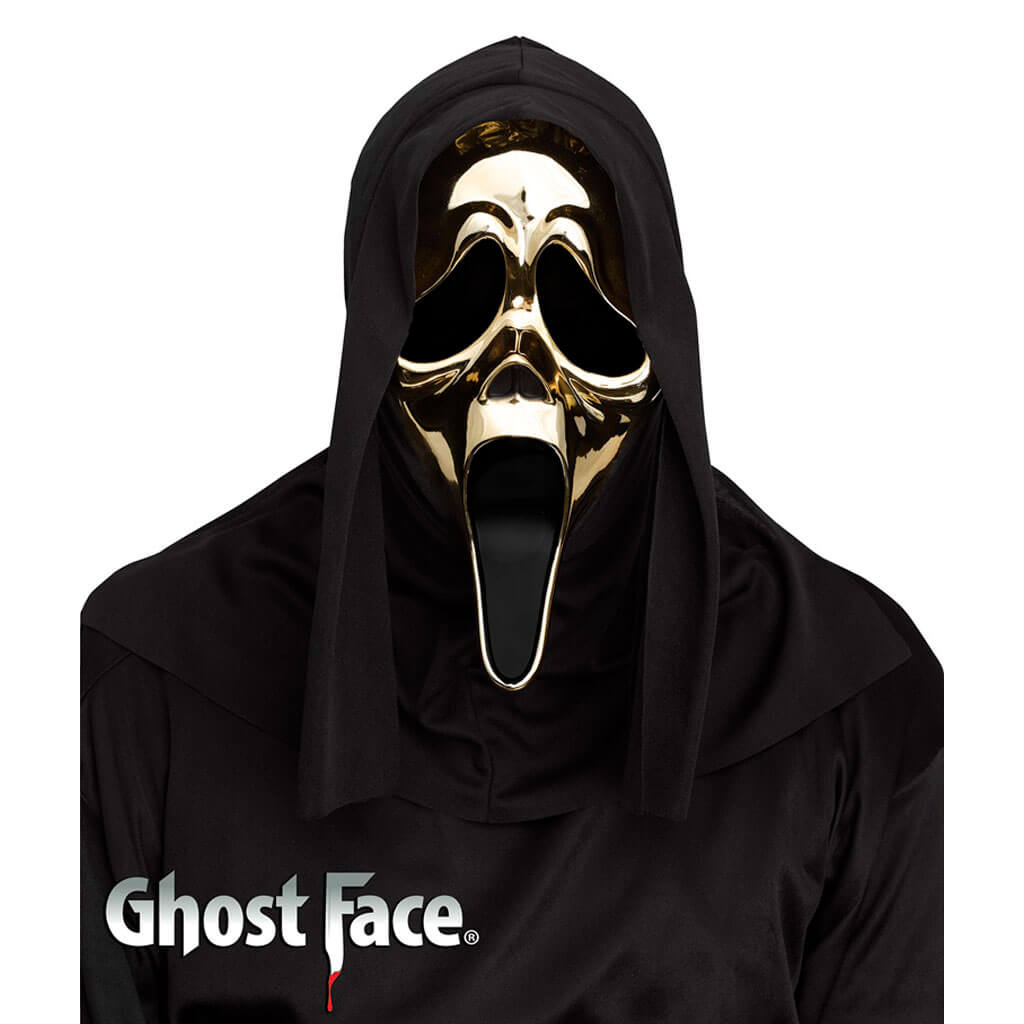 Ghost Face Golden Metallic Mask