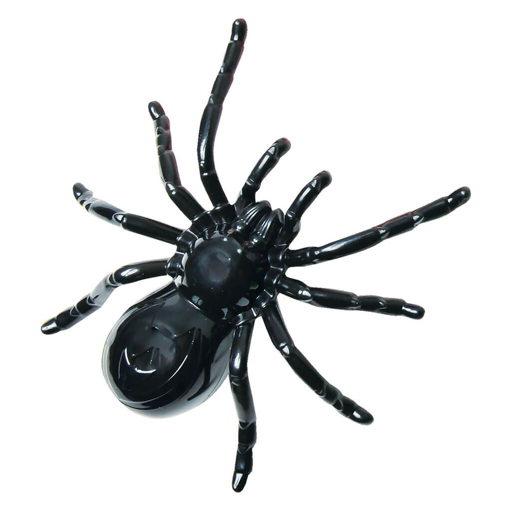 Eerie Glow LU Spider with Suction Cup 5in, Black