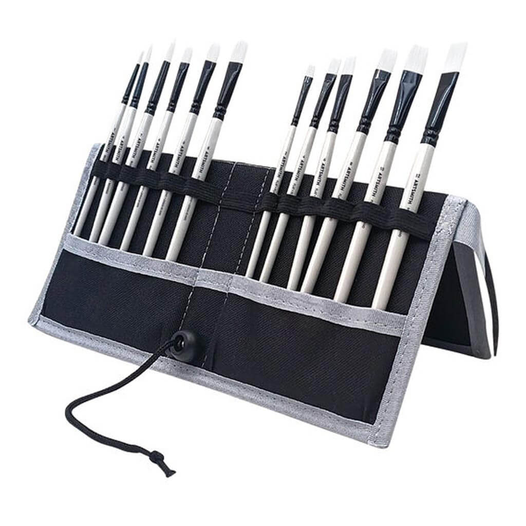 Watercolor Brushes &amp; Stand Bag 12ct