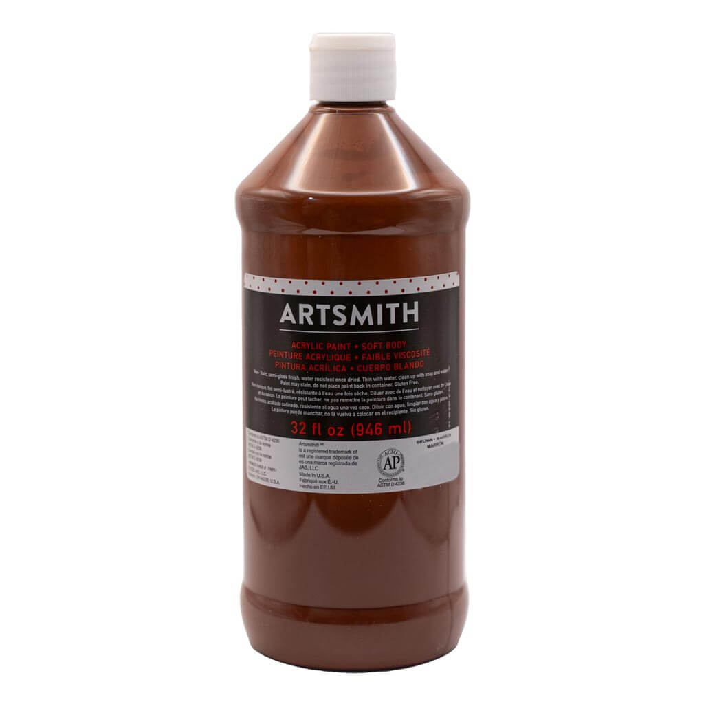 Soft Body Acrylic Paint 32oz Brown