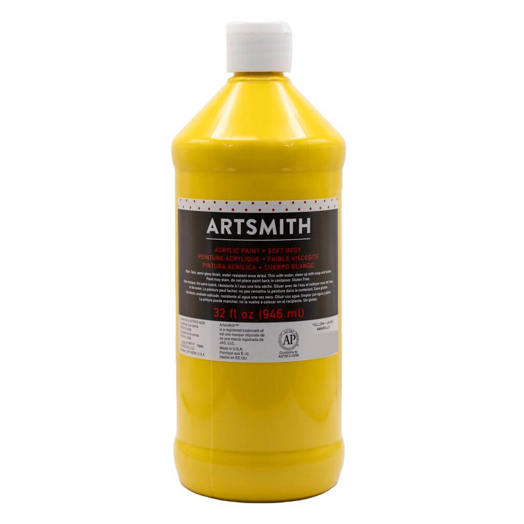 Soft Body Acrylic Paint 32oz Yellow